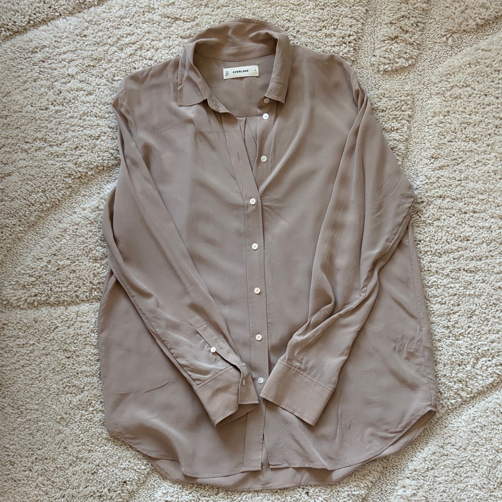 Everlane Taupe Button Down Shirt